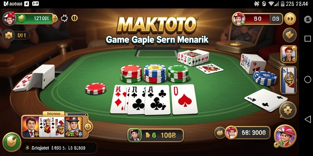 Screenshot MAKTOTO menampilkan permainan Gaple yang seru dan kompetitif.