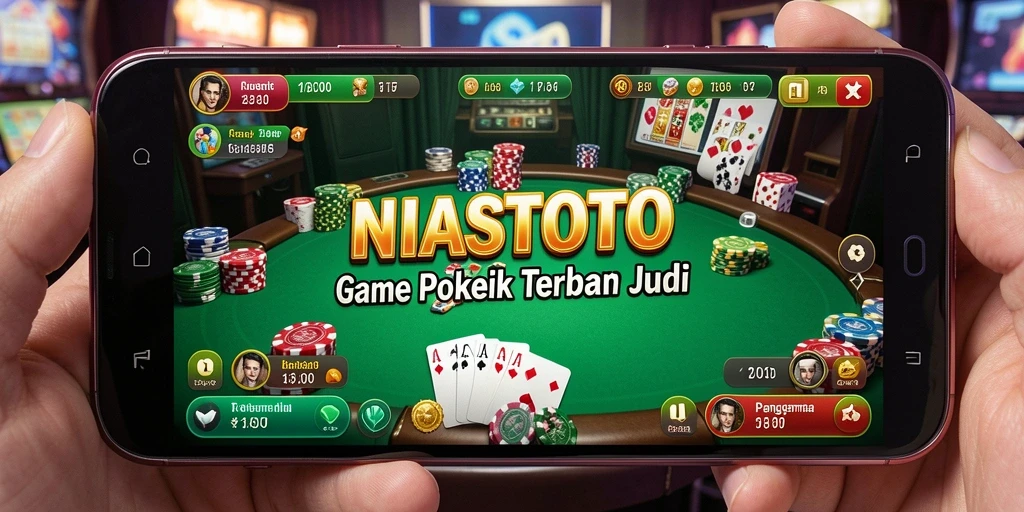 Tampilan gameplay NIASTOTO dengan aksi Poker yang menarik.