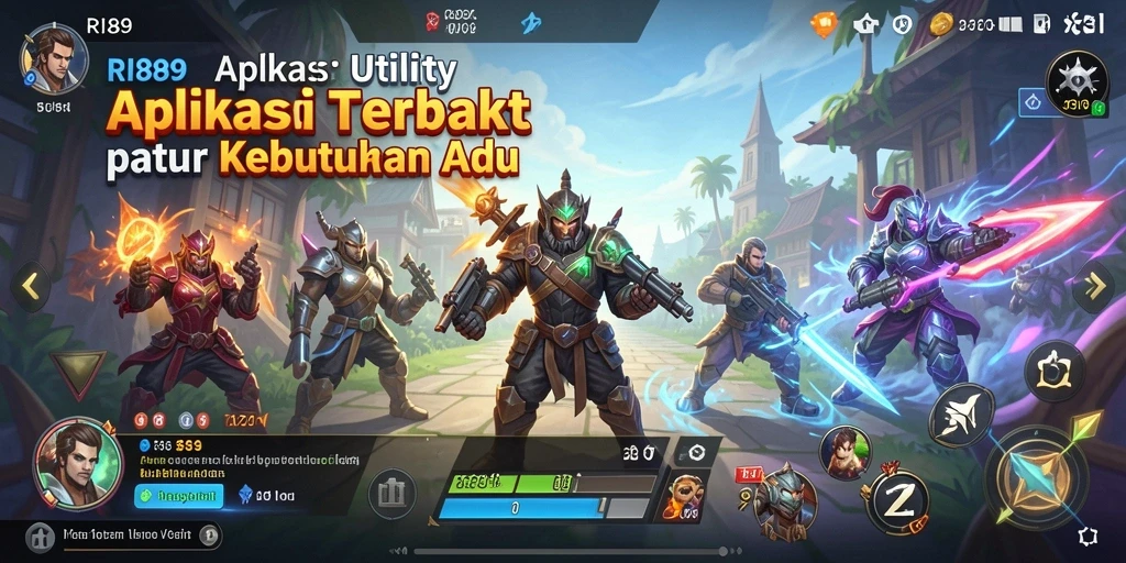 Tampilan antarmuka aplikasi RI889 yang intuitif dan mudah digunakan.