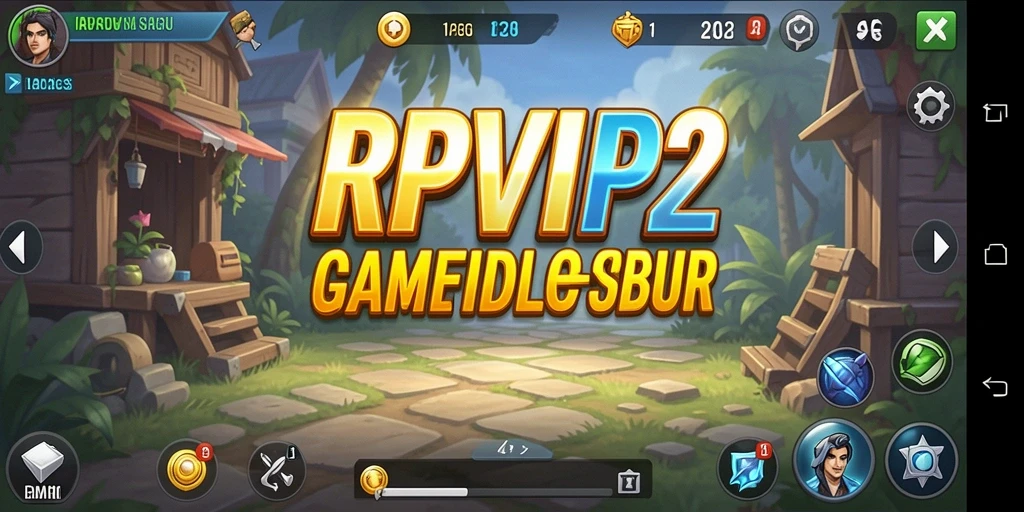 Screenshoot utama RPVIP2 menampilkan karakter dalam aksi di dunia Idle.