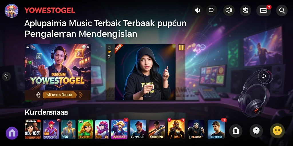Tampilan gameplay YOWESTOGEL dengan fitur musik interaktif.